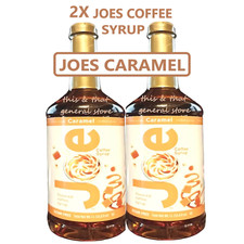 2 LITERS SUGAR FREE CARAMEL by JOES COFFEE SYRUP 0 CARBS KETO 0 CALORIES