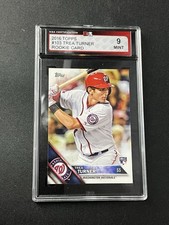 2016 MLB Topps #103 Trea Turner Washington Nationals Rookie Card RC-KSA 9 MINT. rookie card picture