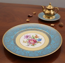 Bavaria Schumann Porzellan Teller Nr. 7 Goldverzierung Sammlerstück