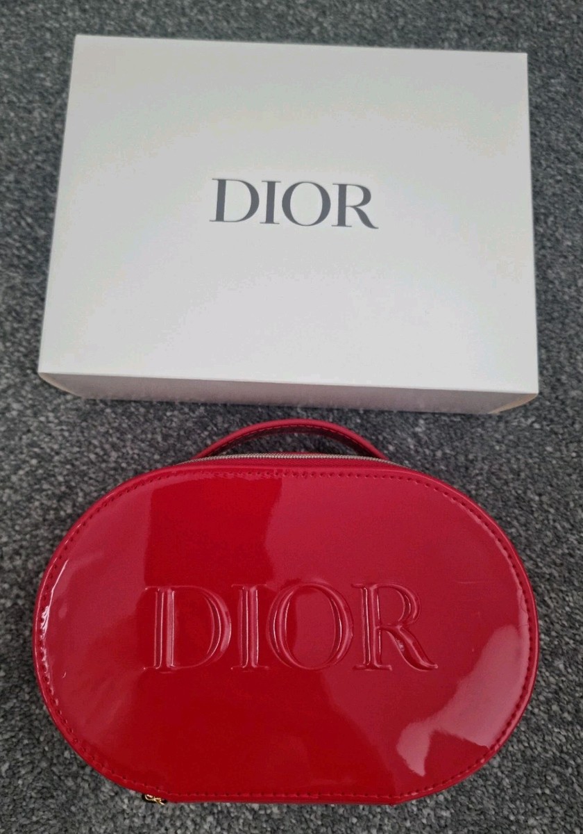 小物 Christian Dior Plisse Accessory Case Red CD Dior Beauty Red