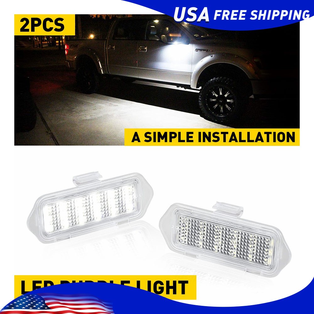 2x Side Mirror Puddle Lights For 03-06 Escalade Silverado Suburban Tahoe Sierra