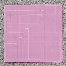Reflections Self Healing Double Side Cutting Board Mat   Pink / White, 12x12 LNC