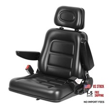 Thickened Universal Forklift Seat with Safety Belt, Adjustable Backrest 
