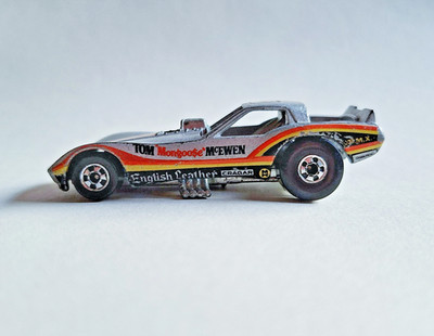 Rare 1977 Hot Wheels Mongoose Tom McEwen Corvette Funny Car Blank Base Variation