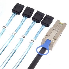 SAS HD SFF-8088 to 4X SATA 7P female without shrapnel server hard disk cable