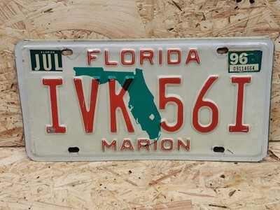 NUMMERNSCHILD USA FLORIDA '' GREEN MAP'' MARION COUNTY - IVK 56I