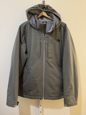 North Face Apex Elevation Insulated Jacket Hooded Shell & Filling Grey Mens XL