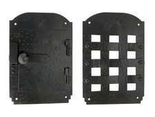 Rustic Iron Speakeasy Door Viewer Kit- Old Hacienda Style 2-Piece Grill & Window
