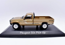 NOREV Peugeot 504 Pickup 1:43 Diecast Car Road Vehicles Brown Display Case