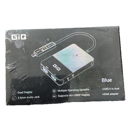GIQ Mini USB C Hub Docking Station USB3.0 to Dual HDMI VGA Adapter ...