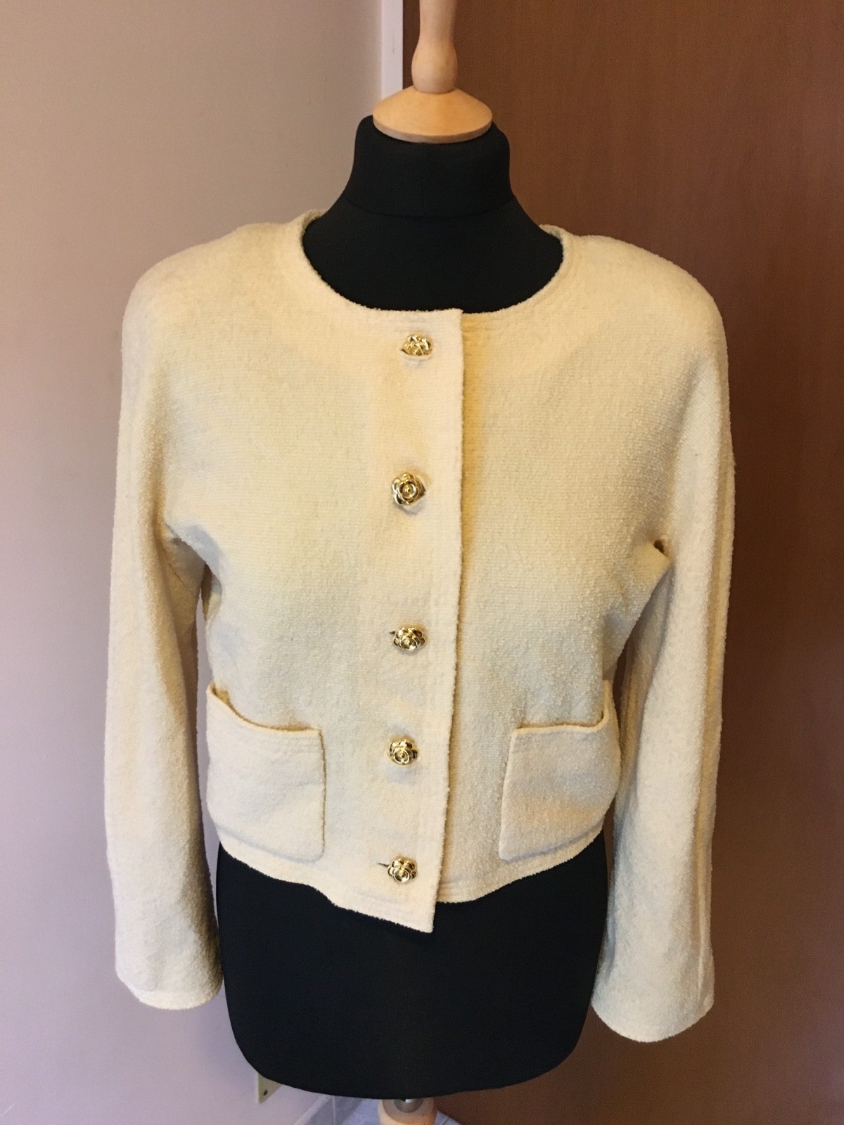 Blazer giallo crema Chanel vintage - Vintage yellow cream Chanel blazer