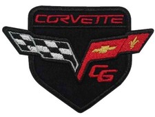 Large Corvette C6 Iron-On or Sew-On Embroidered Patch 10 x 6,5 " Inches 