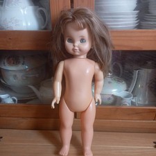 ZAPF CREATION GERMAN VINTAGE LARGE 19' DOLL 1970? 1980? BROWN HAIR WEST GERMANY