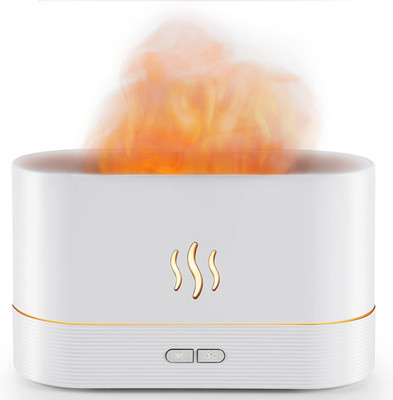 Flame Diffuser Humidifier-Auto off 180Ml Essential Oil Diffuser-2 Modes Brightne