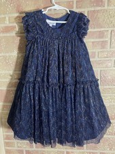 Pippa And Julie Girls  Navy Blue Special Occasion Dress Size 7