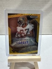 Panini 2025 Prizm Black Joe Horn Gold Shimmer Prizm Auto /10 New Orleans Saints