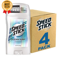 Men's Deodorant Ocean Surf 3 Oz, 4 Pack, Fresh Scent, Packaging May Vary