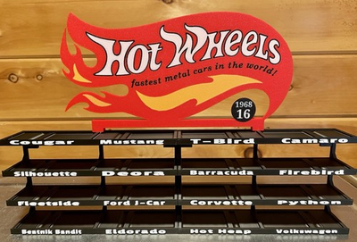 #ad Custom Hot Wheels Original 16 Display $49.95