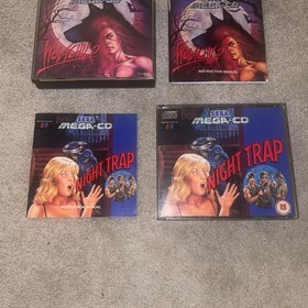 SEGA MEGA CD NIGHT TRAP ⭐⭐ BOXED COMPLETE  MANUAL RARE GAME ⭐⭐ & wolf child 
