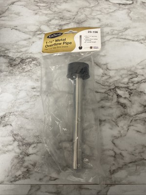 DRAIN OVERFLOW PIPE HEAVY DUTY STAINLESS 8'' FITS 1 1/4'' BAR SINK DRAIN KROWNE