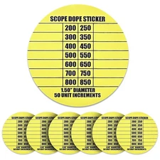 7 Pack Scope DOPE Sticker for Long-Range Shooting- Rifle Scope Sticker Can Be