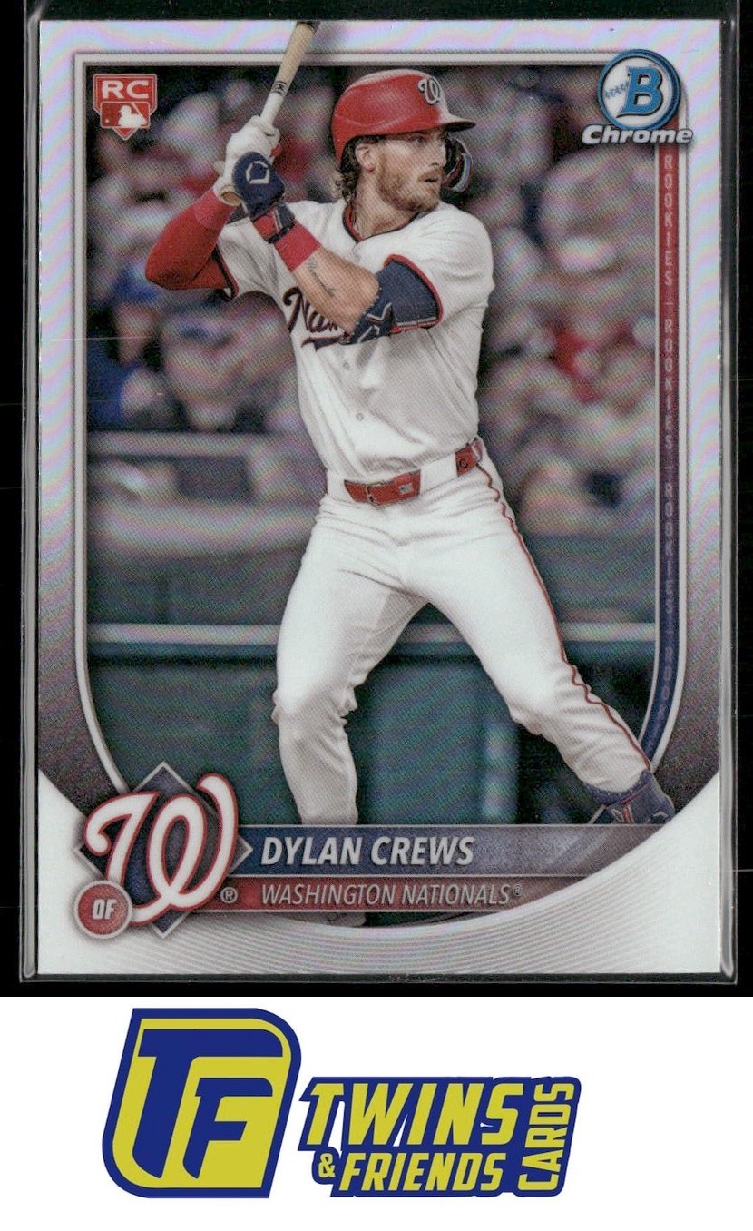 2025 Bowman #42 Dylan Crews Bowman Chrome Red Rookie Logo