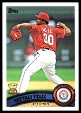 Neftali Feliz 2011 Topps #600 Texas Rangers MLB READ FREE SHIPPING AutographDen