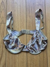 Victoria's Secret Vintage Gold Floral Second Satin Skin Women's Bra 36A