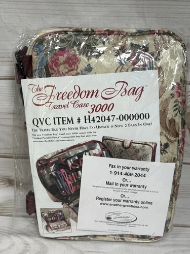 QVC Freedom Bag 3000 2 Piece Travel Toiletry Jewelry Bag New Floral Print - Picture 1 of 8