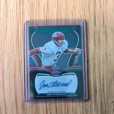 2025 Panini Certified Jan Stenerud Canton Certified Auto /25 Kansas City Chiefs