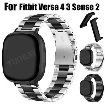 Edelstahl Metall Uhrenarmband Für Fitbit Sense 2 1/Versa 4 3 Ersatzband Armband