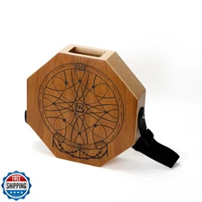 Two-Tone Cajon Drum – Portable Wooden Drum with Adjustable Strap (30 to 50 In