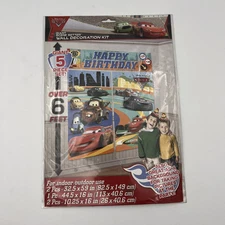 5 Piece Disney Cars Giant Scene Setter Wall decorating Kit