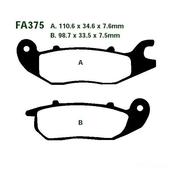 Bremsbelag BremsbeläGe EBC FA375HH Vorne FüR Honda CBR 125 RW Bj. 2005-2011-image