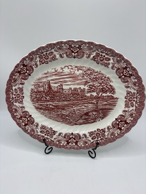 Britischer Anker rot ''Alte Country Castles'' ovale Platte - 12'' x 9 1/2''