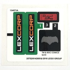 LEGO STICKER SHEET 76046 Heroes of Justice Sky High Battle Super Heroes Decals