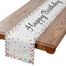72 Inches Happy Birthday Table Runner Celebrate Birthday Party Colourful Decor
