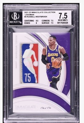 2021 Immaculate Collection Russell Westbrook NBA LOGOMAN PATCH 1/1 BGS 7.5 GU