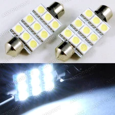 White 578 LED Bulbs Festoon 9-SMD 5050 Dome Map Cargo Light 211-2