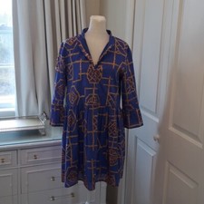 NWOT Jude Connally Womens Faith Bamboo Lattice Periwinkle Shift Dress SM