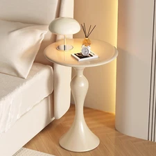 Modern Nightstand Accent Pedestal Tables,Metal round Martini Table,Vintage Side