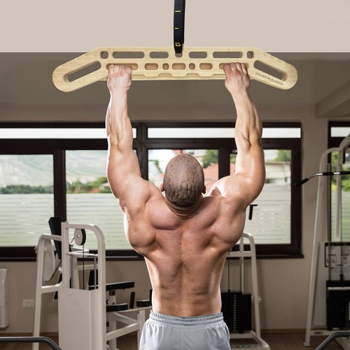Hangboard de madera portátil escalada en roca con función de entrenamiento en suspensión - Imagen 7 de 7