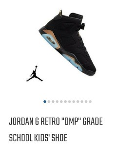 jordan 6 black and gold grade school