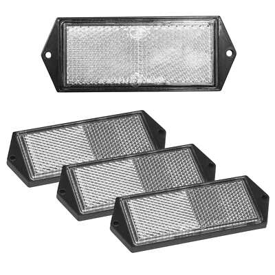 4 x Reflektor weiß 104x40mm  Anhänger Rückstrahler PKW Seitenstrahler weiss LKW