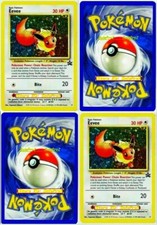 2x EEVEE pokemon FOIL HOLOGRAPHIC MINT BLACK STAR RARE HOLO PROMO CARDS #11 LOT