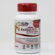 Full Life Reuma-Art X-Strength 60 Caps Natural Herbal Pain Relief for Joint Pain
