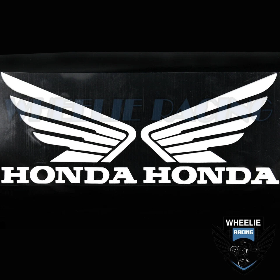 ADESIVO LOGOTIPO ASA VINIL REFLEXIVO CARENAGEM TANQUE DE COMBUSTÍVEL GÁS 4,5" HONDA BRANCO - Imagem 2 de 3