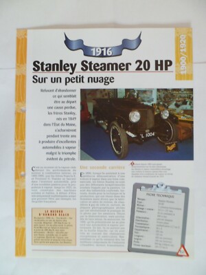 AUTO STEAMER STEAMER 20 PS 1916 (155-156) STECKERKARTE