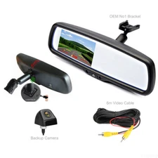 4.3" Replacement OEM Mirror Monitor No1 Bracket + Backup Camera For Ford Mustang