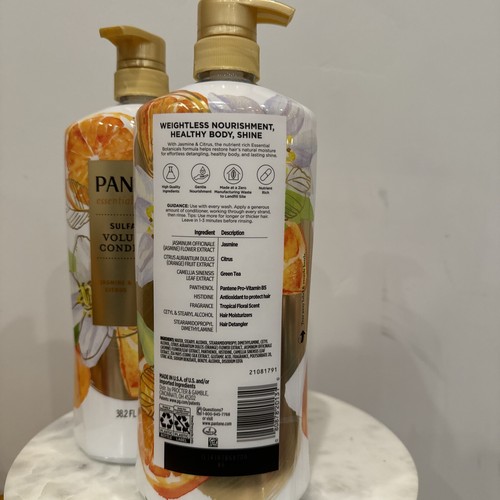 2X Pantene Essential Botanicals Volumizing Conditioner 38.2fl OzJasmine &Citrus - Picture 5 of 6